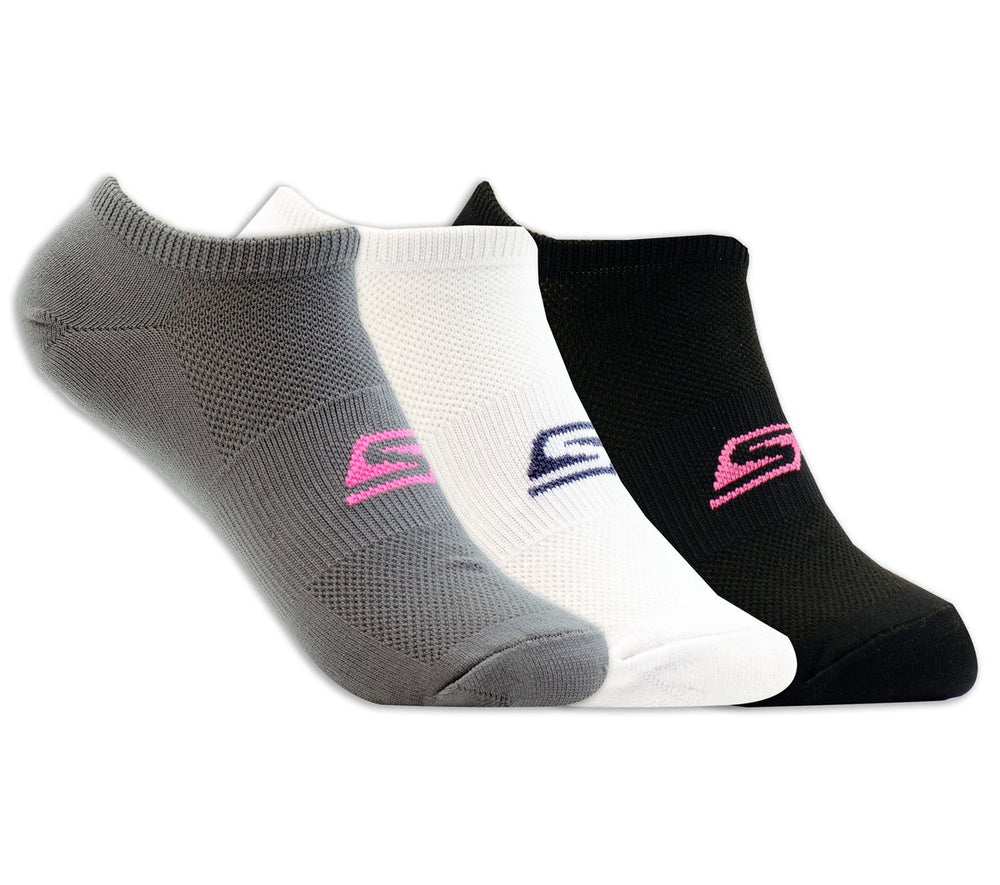 Skechers 3 Pack No Show Stretch Socks - Women|Clothing