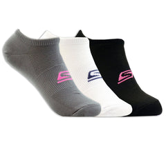 Skechers 3 Pack No Show Stretch Socks - Women|Clothing