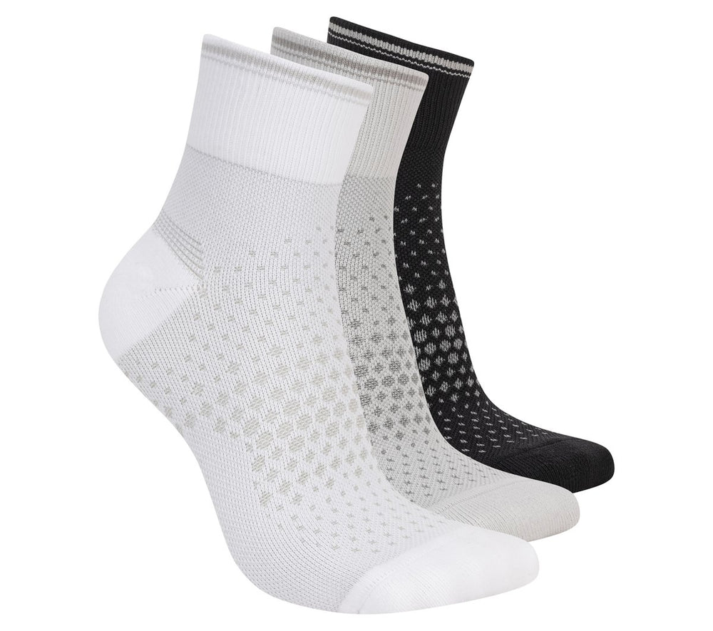 Skechers 3 Pack Women's Reflective Performance Quarter Socks - Women|Clothing
