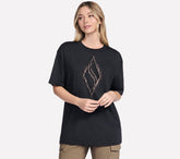 Skechers Gold Splatter Diamond Short Sleeve Tee - Women