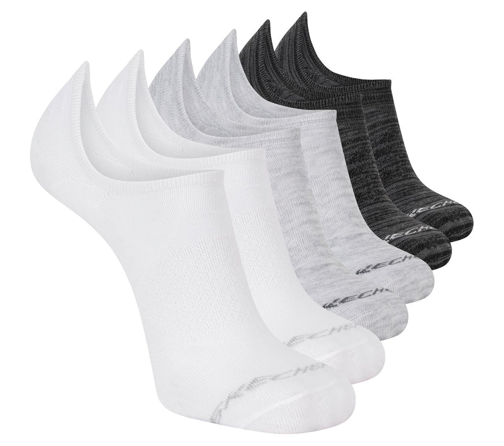 Skechers 6 Pack Men's Sneaker Liner Socks - Men|Clothing