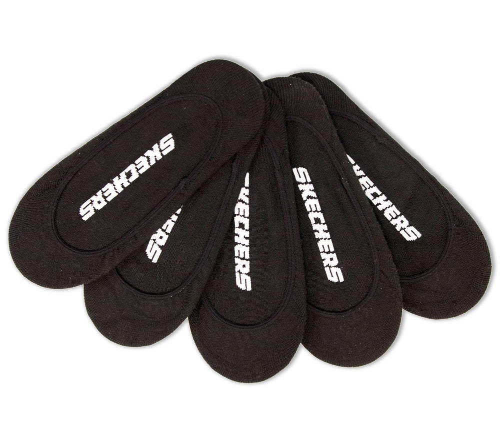 Skechers 5 Pack Non Terry Solid Liner Socks - Clothing