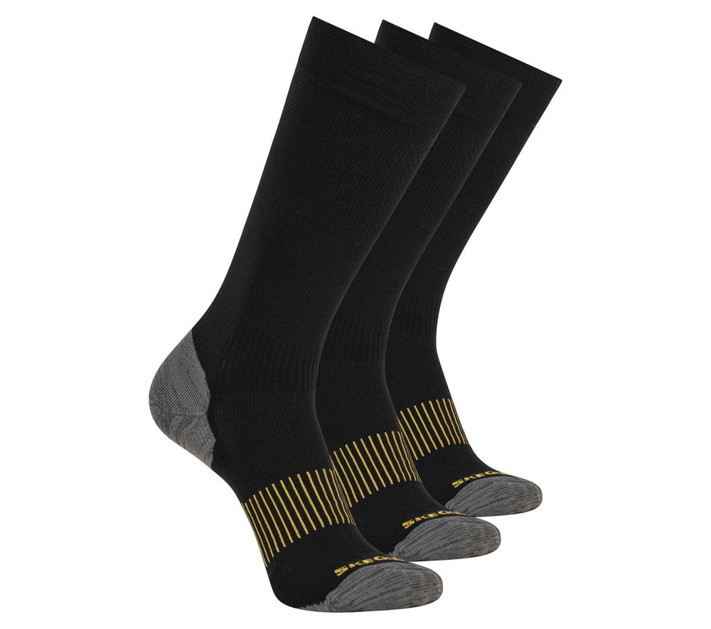 Skechers Work: 3 Pack Men's Over Calf Compression Socks - Clothing