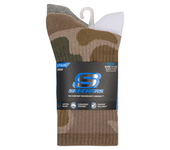 Skechers 3 Pack Boys' Crew Camo Socks - Clothing