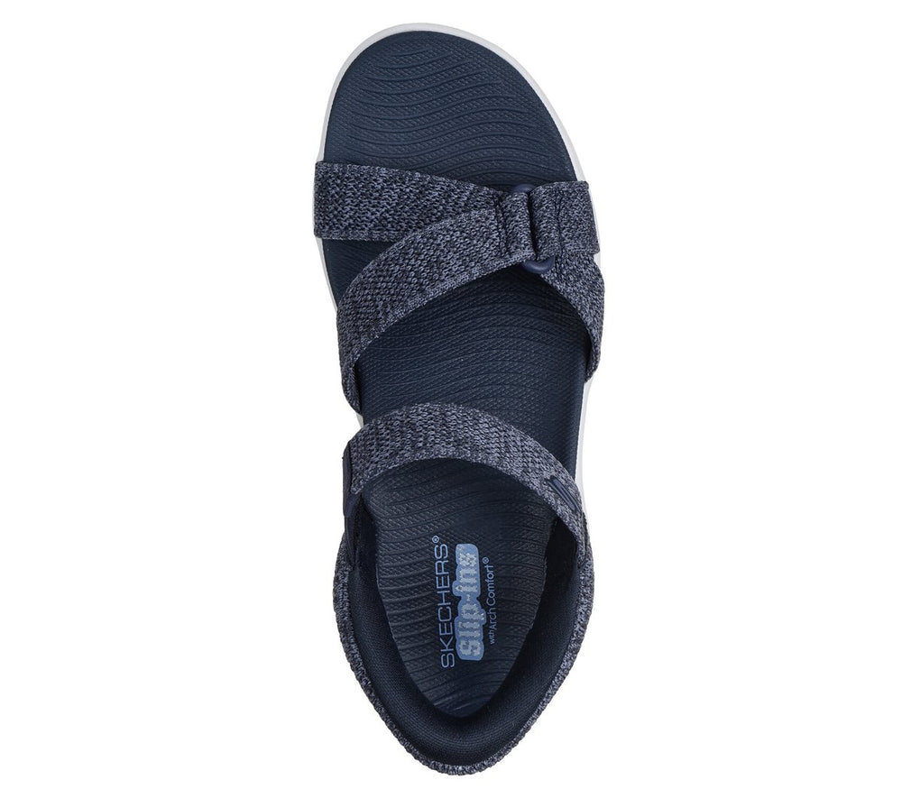 Skechers Slip-ins: GO WALK Massage Fit Sandal - Heather - Women