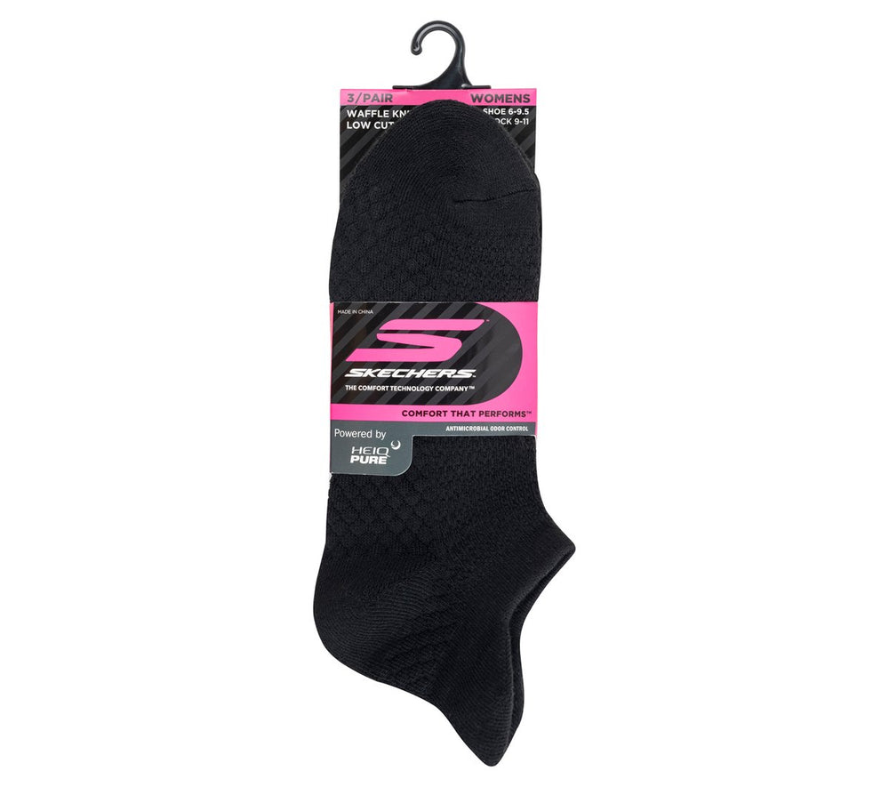 Skechers 3 Pack Women's Performance Low Cut Textured Socks - Women|Clothing