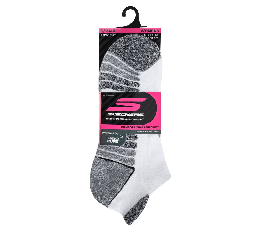 Skechers 3 Pack Women's Half Terry Low Cut Socks - Women|Clothing