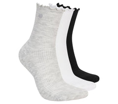 Skechers 3 Pack Women's Ankle Lettuce Socks - Women|Clothing