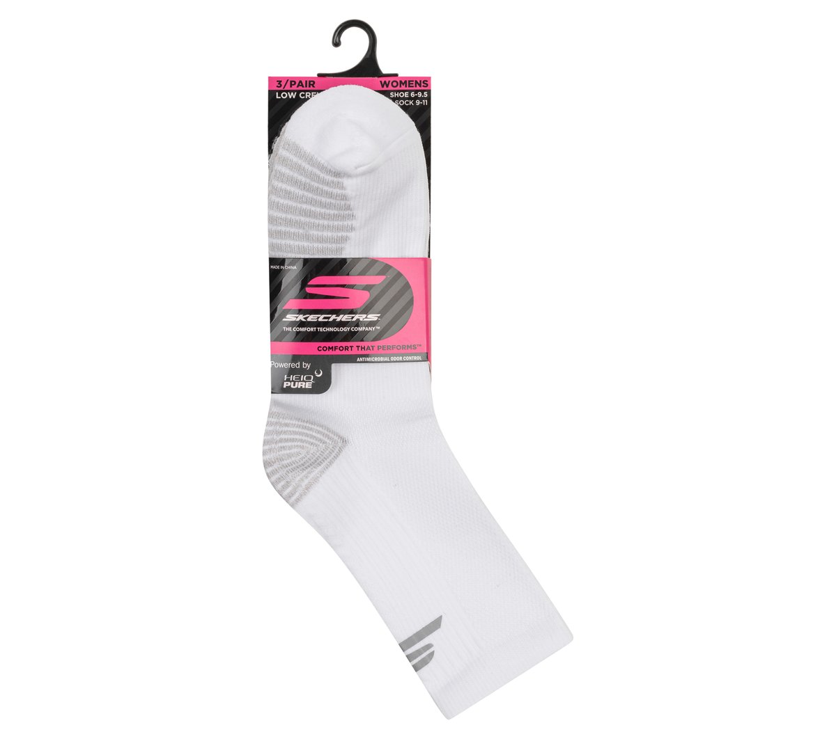Skechers 3 Pack Women's Half Terry Low Crew Socks - Women|Clothing