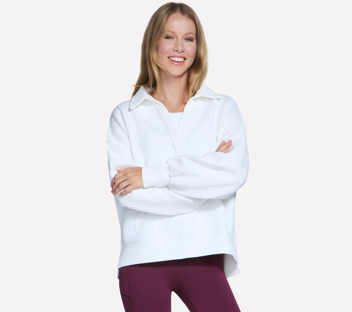 Skechers Downtown Cozy Fit Collared Long Sleeve - Women