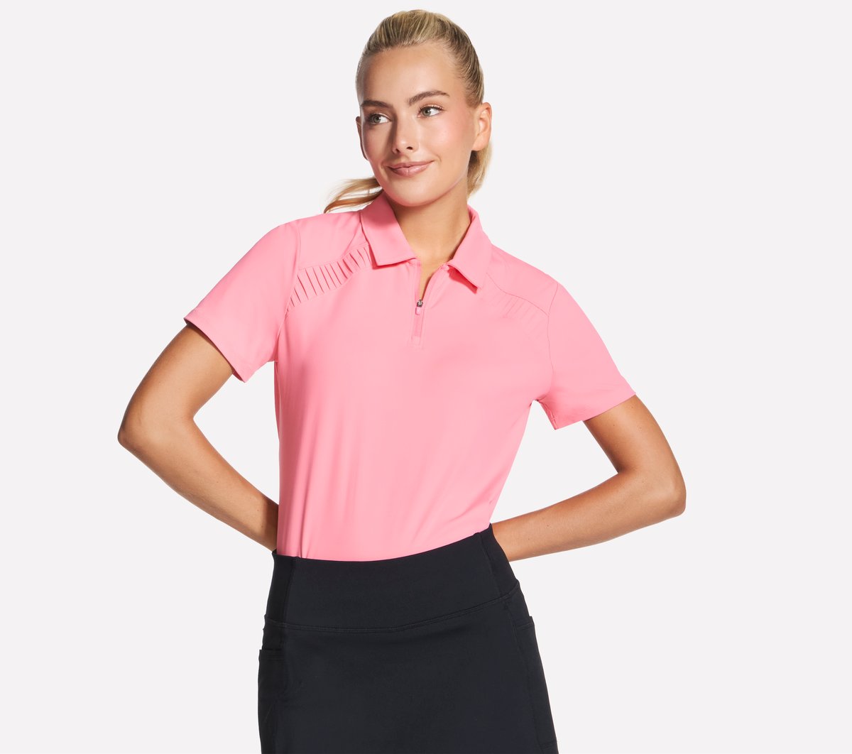 Skechers GO GOLF Short Sleeve Birdie Zip Front Polo - Women
