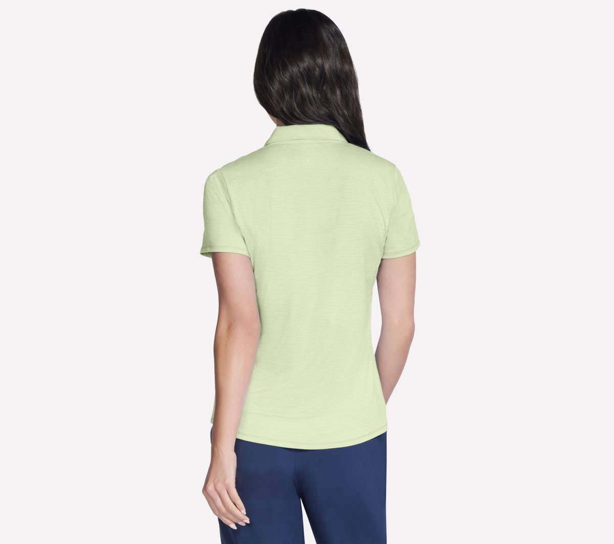 Skechers Short Sleeve On The Green Striped Polo - Women