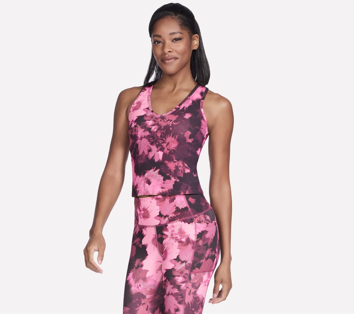 Skechers GO FLEX RIB Inbloom V-Neck Tank - Women