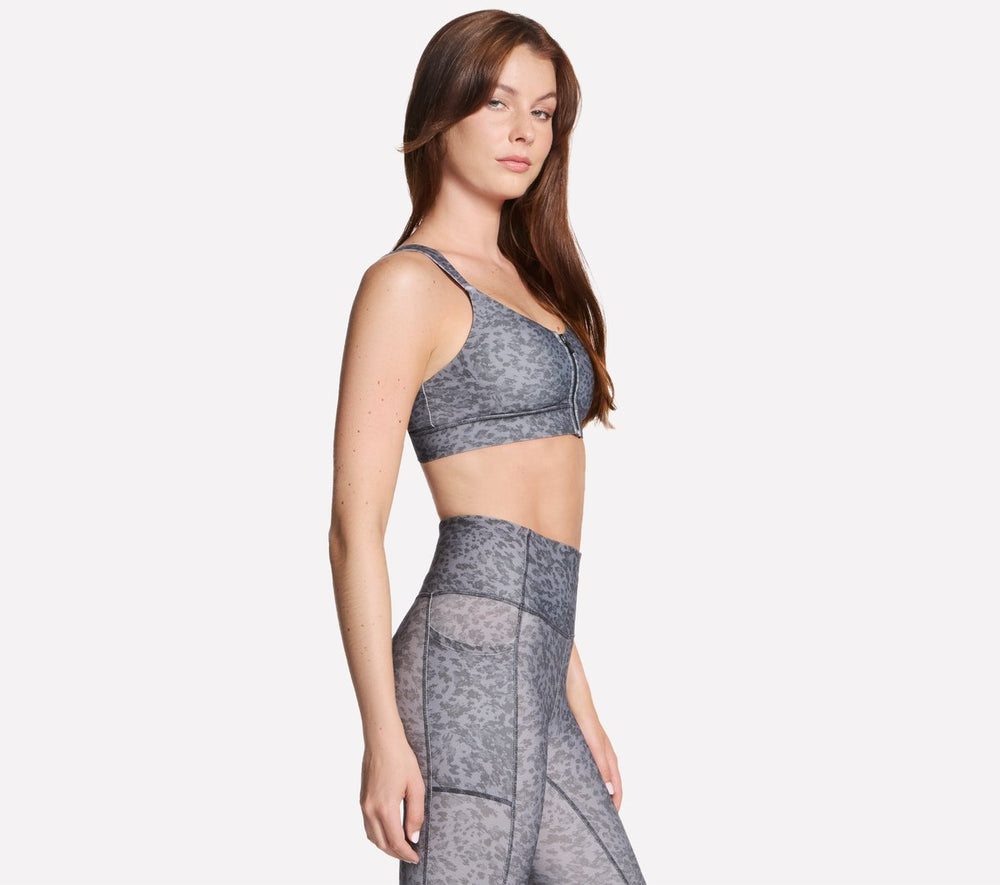Skechers GO WALK Evolution Printed Zip Front Bra - Women