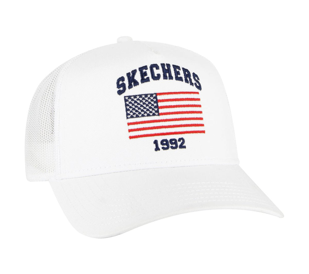 Skechers Accessories USA Flag Trucker Hat - Women|Men|Clothing