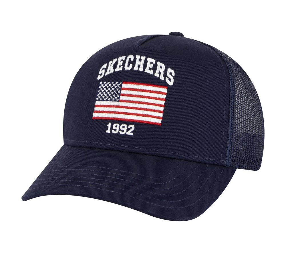 Skechers Accessories USA Flag Trucker Hat - Women|Men|Clothing