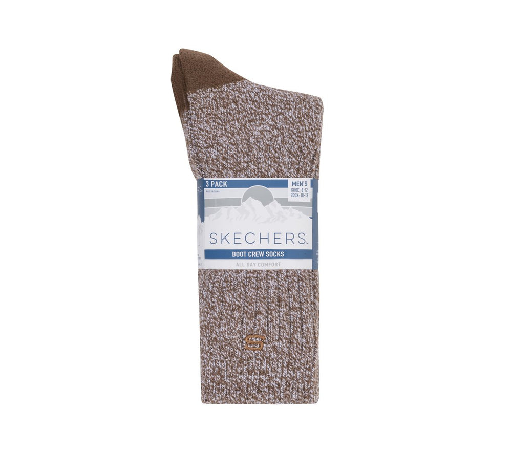 Skechers Super Soft Boot Crew Socks - 3 Pack - Men|Clothing