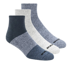 Skechers 3 Pack Men's Colorblock Quarter Socks - Men|Clothing