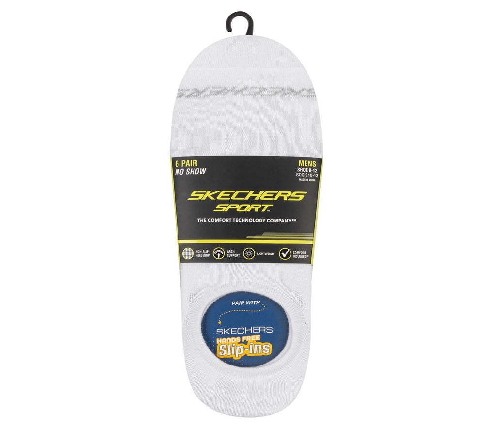 Skechers 6 Pack Men's Sneaker Liner Socks - Men|Clothing