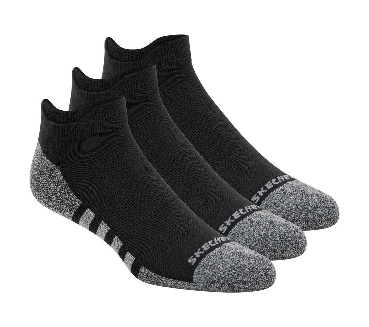 Skechers Lowcut Heel Tab Work Socks - 3 Pack - Men|Clothing