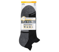 Skechers Lowcut Heel Tab Work Socks - 3 Pack - Men|Clothing
