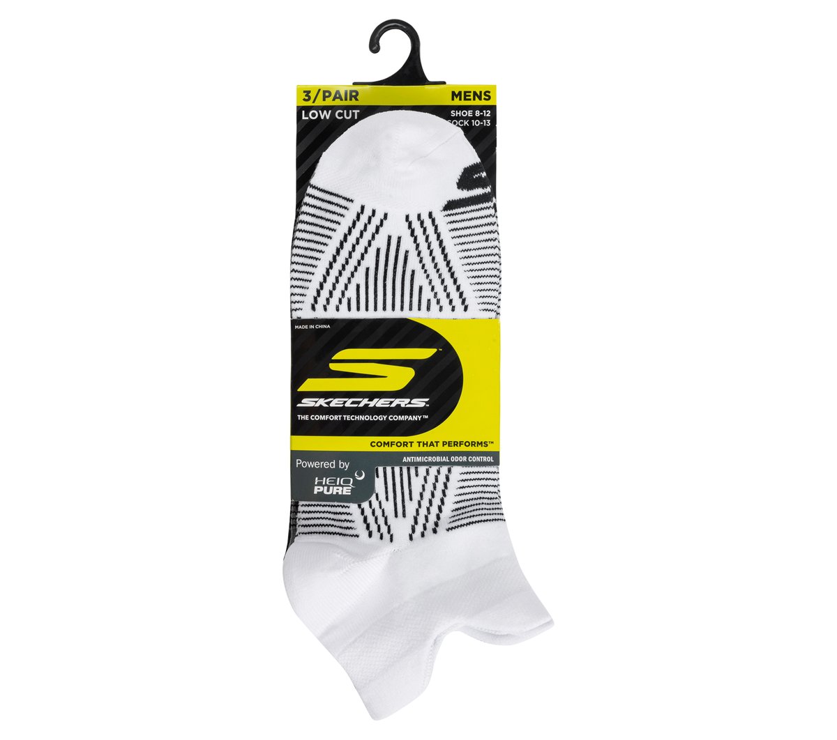 Skechers 3 Pack Men's Performance Low Cut Pattern Socks - Men|Clothing