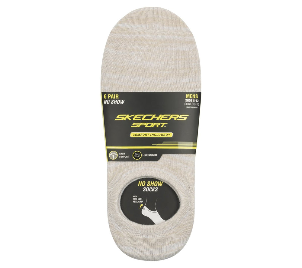 Skechers 6 Pack Men's Sneaker Liner Socks - Men|Clothing