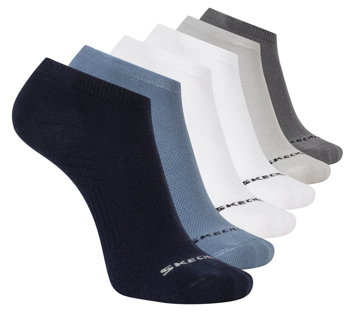 Skechers 6 Pack Men's Low Cut Texture Knit Socks - Men|Clothing