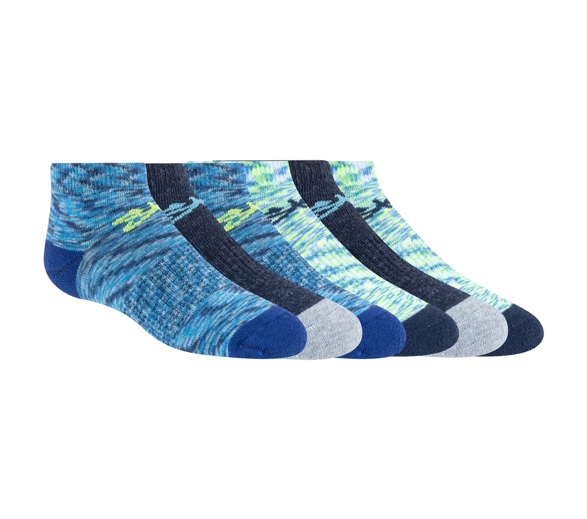 Skechers 6 Pack Space Dye Low Cut Socks - Kids|Clothing