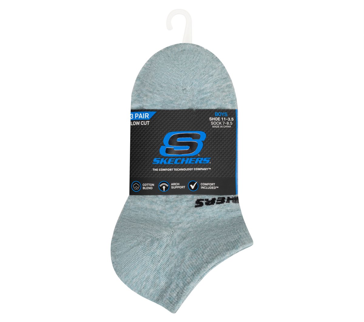 Skechers 3 Pack Boys' Low Cut Cotton Socks - Kids|Clothing