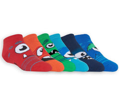 Skechers 6 Pack Low Cut Monster Socks - Kids|Clothing