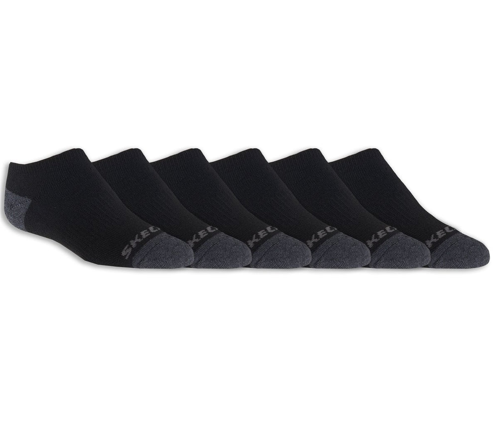 Skechers 6 Pack Boys' No Show Socks - Kids|Clothing