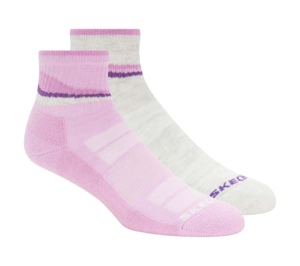 Skechers 2 Pack Women's Trail Quarter Socks - Clothing