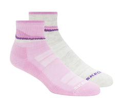 Skechers 2 Pack Women's Trail Quarter Socks - Clothing