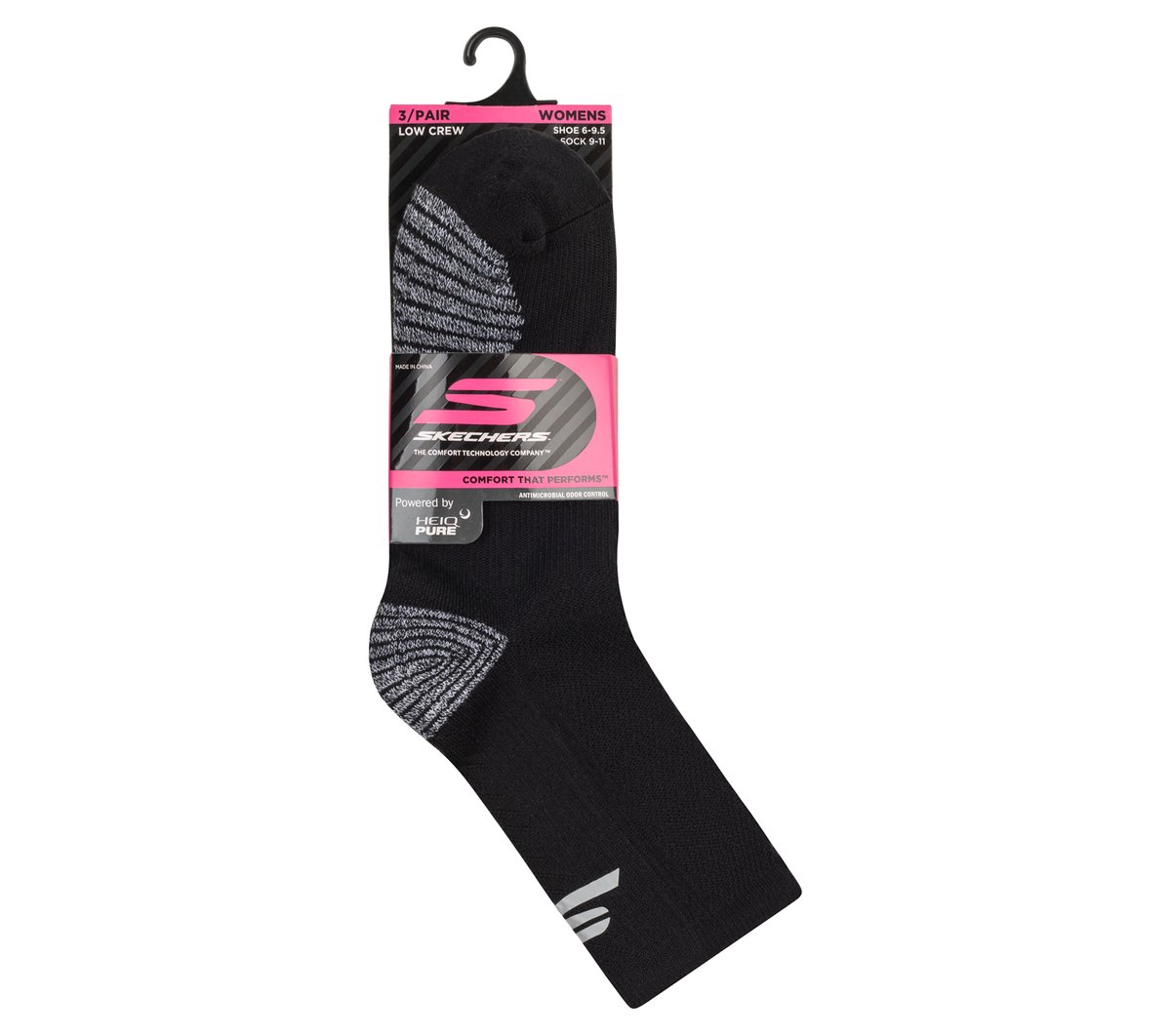 Skechers 3 Pack Women's Half Terry Low Crew Socks - Clothing