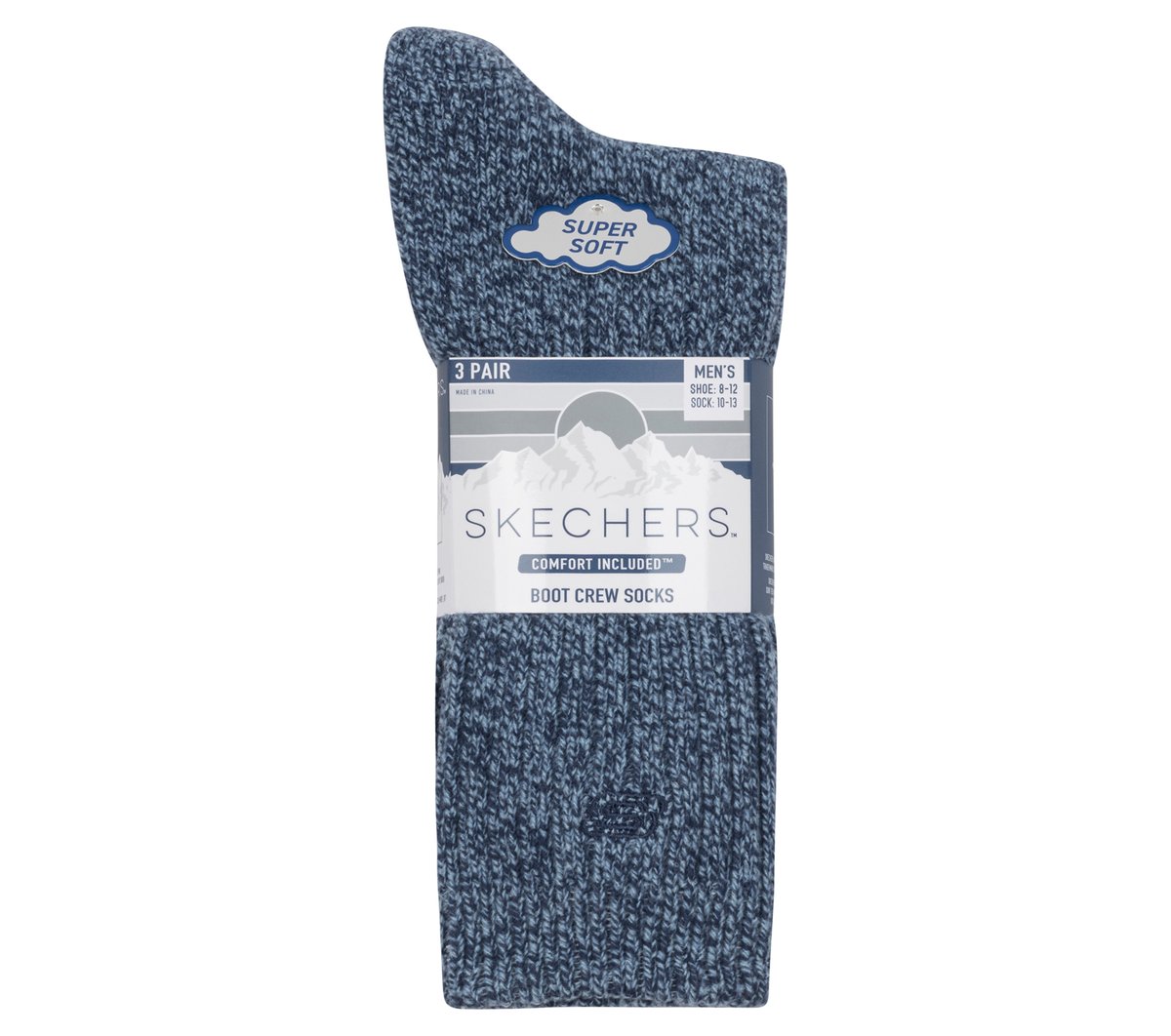 Skechers Super Soft Boot Crew Socks - 3 Pack - Clothing