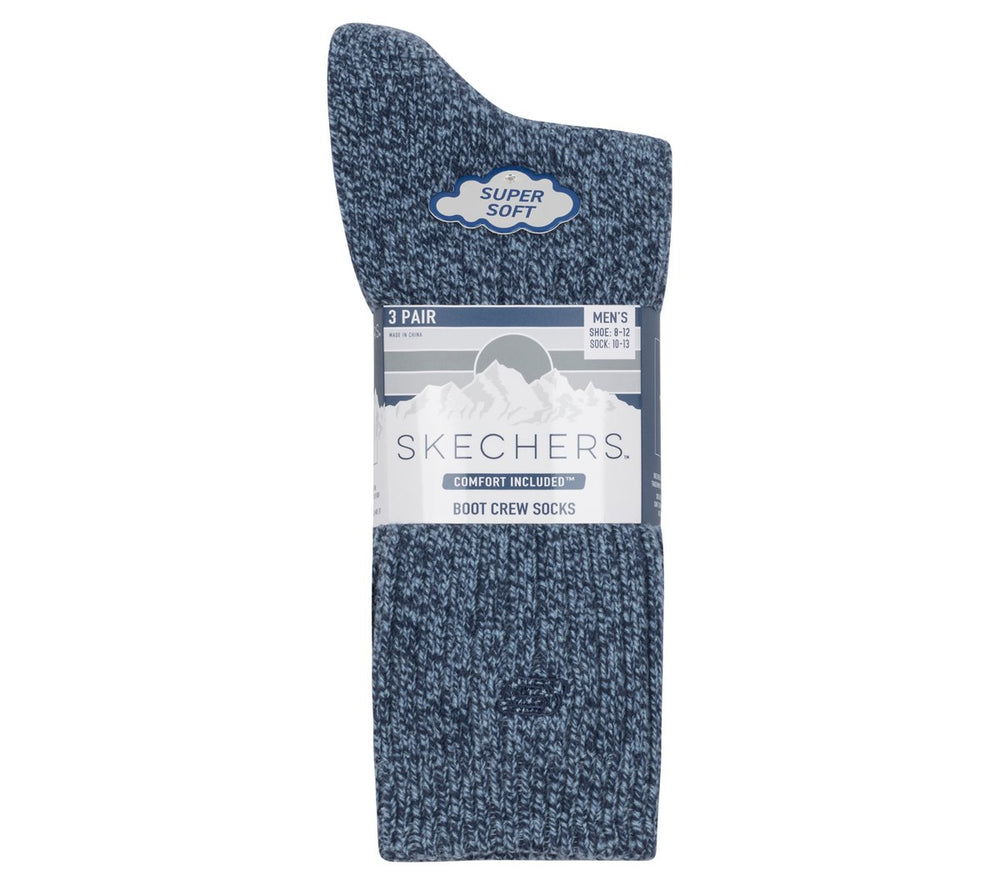 Skechers Super Soft Boot Crew Socks - 3 Pack - Clothing