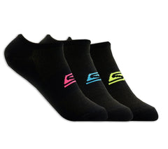Skechers 3 Pack No Show Stretch Socks - Clothing