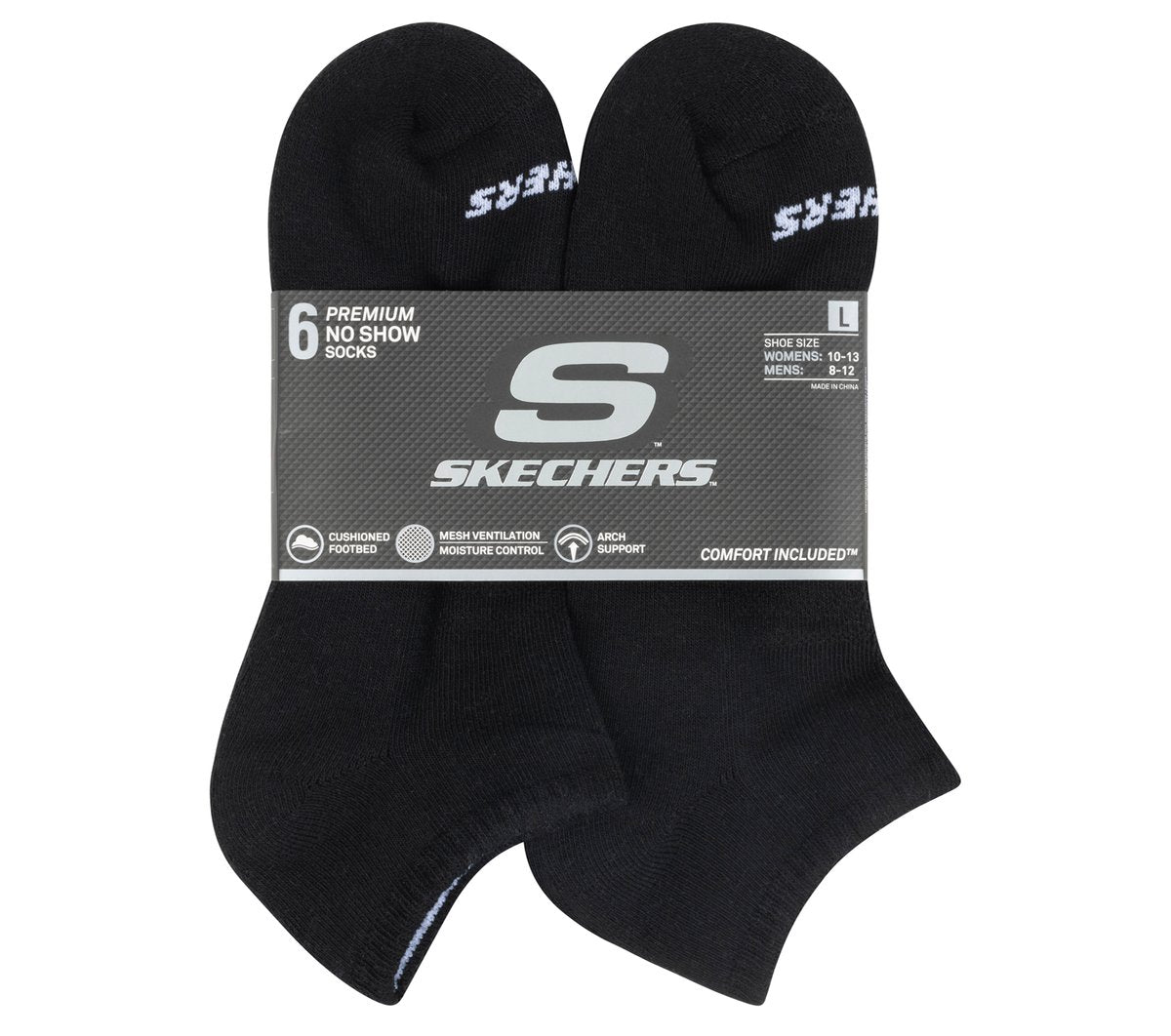 Skechers 6 Pack Core Low Cut Large Socks - Clothing