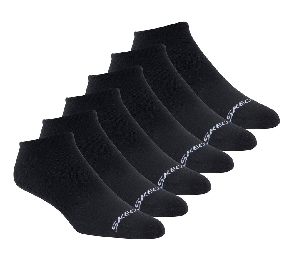 Skechers 6 Pack Men's Cotton No Show Socks - Clothing