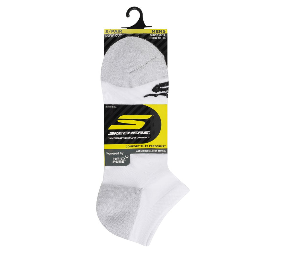 Skechers 3 Pack Men's Terry Low Cut Socks - Clothing