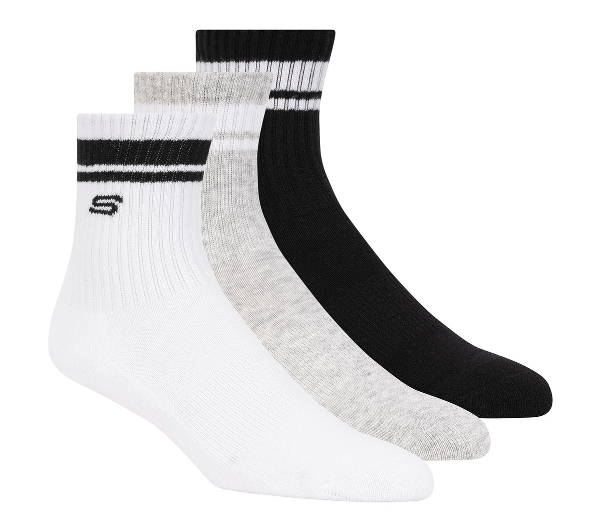 Skechers 3 Pack Boys' Crew Socks - Clothing