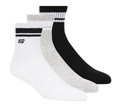 Skechers 3 Pack Boys' Crew Socks - Clothing