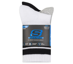 Skechers 3 Pack Boys' Crew Socks - Clothing