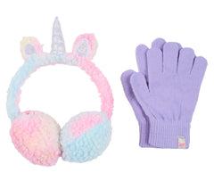 Skechers Tie Dye Unicorn Earmuff and Glove Set - Clothing